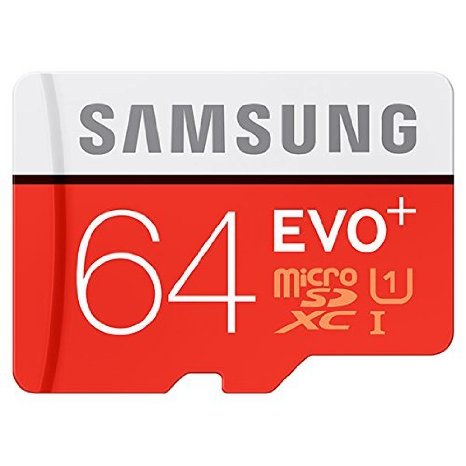 Samsung 64GB EVO Plus Class 10 Micro SDXC with Adapter 80mbs MB-MC64DAAM