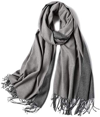 SOJOS Two-tone Scarf Cashmere Feel Wool Wraps Shawls Women Large Soft Scarves SC3002