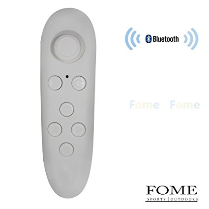 Wireless Bluetooth Remote Controller, FOME SPORTS|OUTDOORS Hand-held Wireless Bluetooth Gamepad Remote Controller Compatible with 3D VR Glasses Google Cardboard Selfie Camera Shutter Wireless Mouse Music Player iPhone iPad Ebook Tablet PC TV One Year Warranty