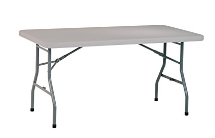 Office Star Resin Multipurpose Rectangle Table, 5-Feet Long