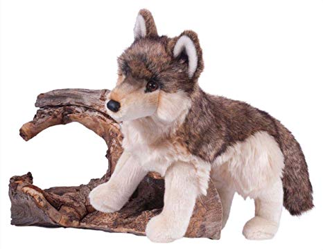 Douglas Cuddle Toys Smoke Wolf Plush Toy 18" L