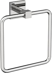 Amerock BH3607226 | Chrome Towel Ring | 7-1/16 in (179 mm) Length Towel Holder | Appoint | Hand Towel Holder for Bathroom Wall | Small Kitchen Towel Holder | Bath Accessories