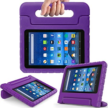 AVAWO Kids Case for Fire 7 2017 - Light Weight Shock Proof Handle Kid-Proof Case for Fire 7 inch Display Tablet (7th Generation - 2017 release), Purple