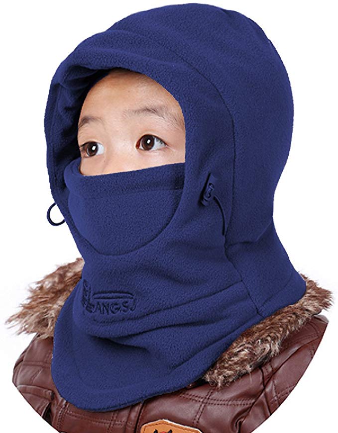 Azarxis Kids Children's Balaclava Hat Fleece Ski Face Mask Winter Cap Adjustable Double Neck Warmer