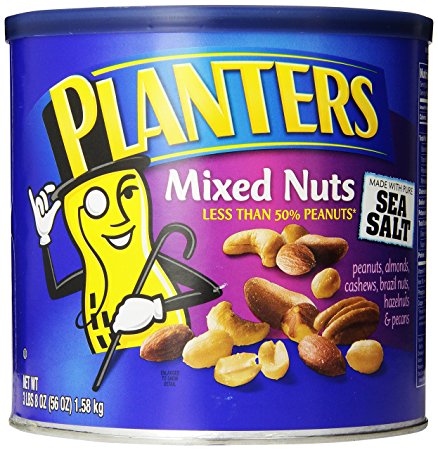 Planters Mixed Nuts with Pure Sea Salt, 56 Ounce Tin