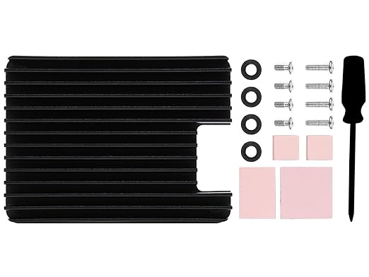 Aluminum Alloy Heatsink B Compatible with Raspberry Pi Compute Module 4 CM4 Motherboard CM4 Base Board,with Antenna Notch