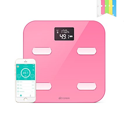 YUNMAI Color Smart Body Analyser - A Bluetooth Bathroom Scale with 10 Body Composition analysis (Inc. Body fat)