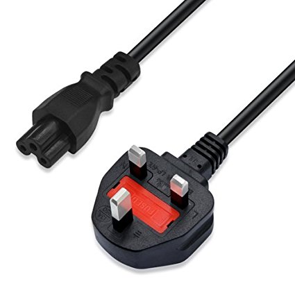 Delippo® AC Power Cord Replacement Cable 3 Prong Power Lead for Fully Molded Laptop & Plasma TV's & Computer Host & Monitors & Projectors & Printers and More (3 PIN 1.5M, Black)