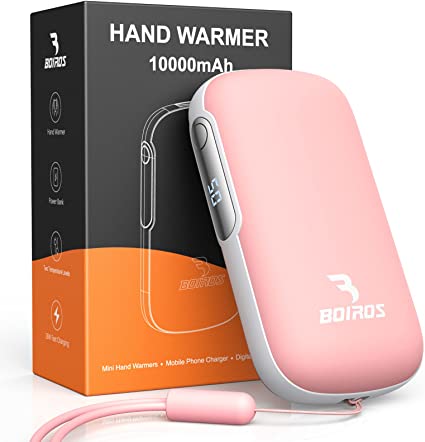 Hand Warmers Rechargeable 10000mAh, Electric Hand Warmer 18W PD USB C Fast Charging with LED Display, Pocket Power Bank, Long-Lasting Heater, Camping, Hunting, for Women Men Elder