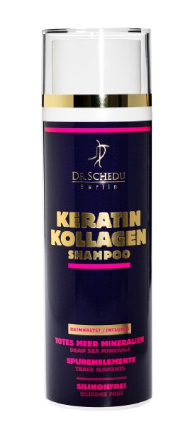 Dr.Schedu Berlin Keratin Collagen dead sea salts Shampoo 200 ml 100% Silicon free, 100% Parabene free & 100% cruelty free - made in Germany!