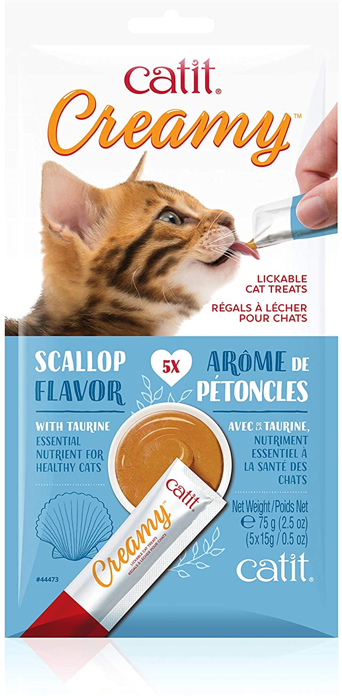 Catit Creamy, Lickable Cat Treat, Scallop, 30 Pack, 44473P1