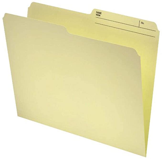 Pendaflex File Folder - 1/2 Cut Tab, 9-1/2 pt, Letter, Manila, Box of 100