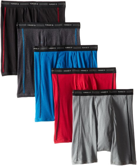Hanes Men's Sports-Inspired Boxer-Brief (Pack of Five)