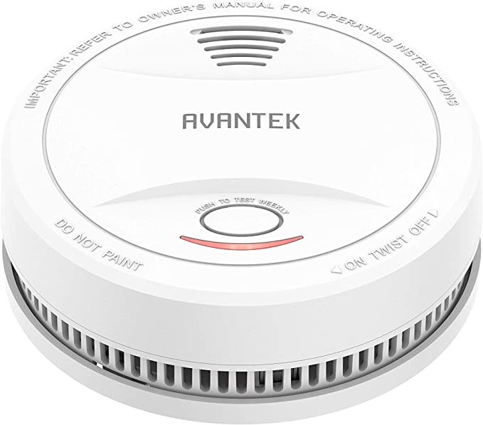 AVANTEK Smoke Alarm, Fire Alarm EN14604 CE/TÜV Certified, 10-Year Sealed Battery Photoelectric Sensor Smoke Detector, Auto-Check Function, Loud Alarm, SD12