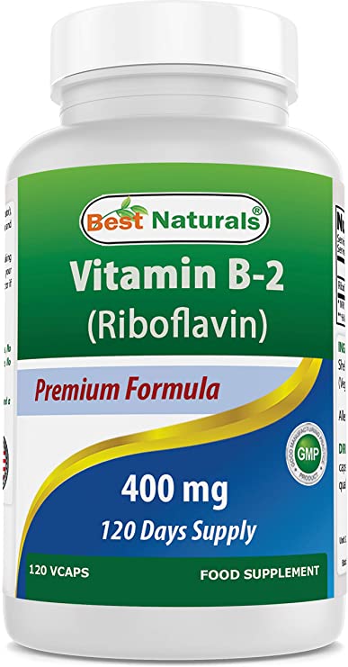 Best Naturals Vitamin B2 Riboflavin 400mg 120 Veggie Capsules