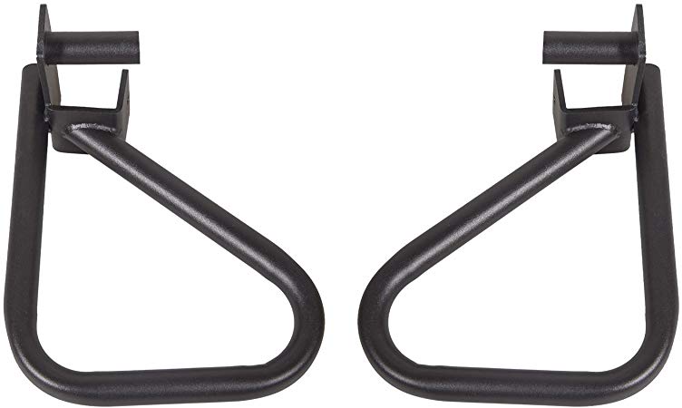Ollieroo Set of 2 Dip Bar Attachments – Designed to fit 2" x 2" Tube Power Racks/Power Cage with 1" Hole