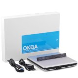 Okeba USB 30 SATA External Case Enclosure For laptop Optical Drive DVD Burner 25 HDD Tray Caddy