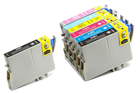 7 Pack Remanufactured Inkjet Cartridges for Epson T048 #48 T048120 T048220 T048320 T048420 T048520 T048620 Compatible With Epson Stylus Photo R200, Stylus Photo R220, Stylus Photo R300, Stylus Photo R300M, Stylus Photo R320, Stylus Photo R340, Stylus Photo R500, Stylus Photo R600, Stylus Photo RX500, Stylus Photo RX600, Stylus Photo RX620 (2 Black, 1 Cyan, 1 Magenta, 1 Yellow, 1 Light Cyan, 1 Light Magenta) 7PK by Aria Supplies ®