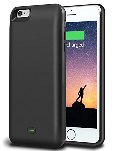 iPhone 6S Battery Case, HoneyAKE One-Piece Design Quick Charge Ultra Slim External Battery Backup Charging Case Portable Power Bank Charger Cover Case for iPhone 6/6S(4.7 inchs)with 2600mAh-Black