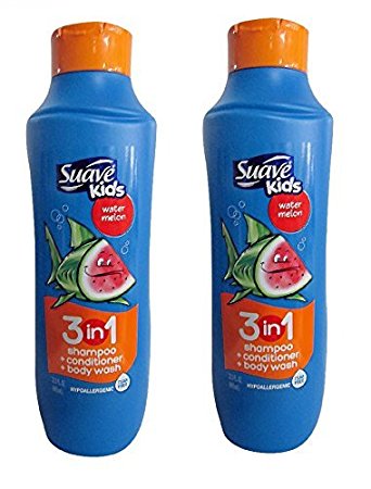 Suave Kids 3 in 1 Shampoo, Wacky Melon 22.5 ounce each (2 Pack)