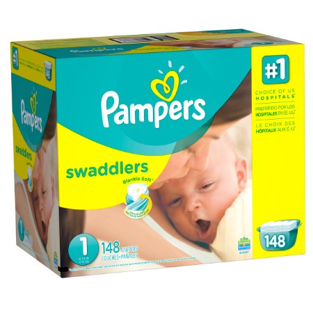 Pampers Swaddlers Diapers, Size 1, Giant Pack, 148 Count