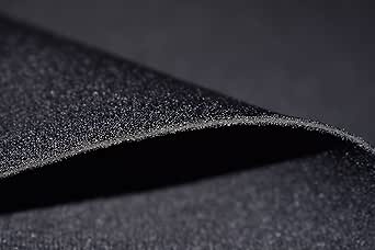 1mm Black Neoprene Fabric Cloth, Scuba Wetsuit Material, Stretch Nylon Neoprene Fabric For Sewing By The Square Ft. Thin Foam Rubber Sheets, Sponge Neoprene Material (Black, 2' x 4')