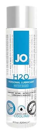 JO H2O Water Based Cooling Personal Lubricant, 4 Ounce Lube for Men, Women and Couples (Free of Glycerin and Fragrance)