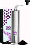 The Purple Tractor Manual Coffee Grinder Stainless Steel With Ceramic Burr for Consistency