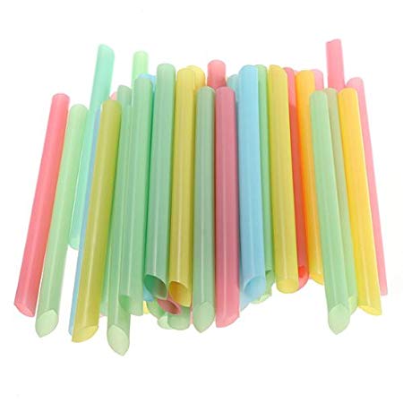 Liroyal 45 PCS Large Long 6 inch Drinking Straws Cola Milk Shakes Tea Cocktail Smoothie by Big Bargain Store