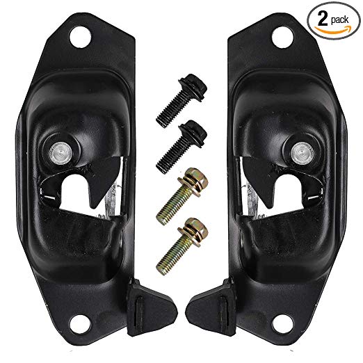 Left & Right Pair Tailgate Latch Lever, Rear Gate Lock Latch with Striker Bolt, Fit for 1999-2007 Chevy Silverado GMC Sierra Cadillac Escalade EXT, Replace # 15921948 15921949