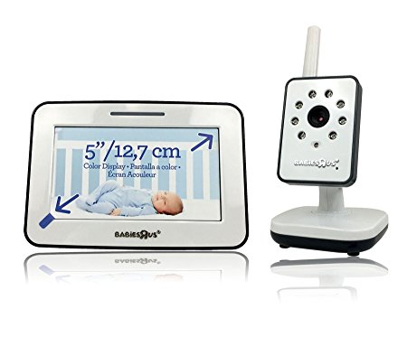 Babies R Us 5 Inch Video Baby Monitor with Night Vision, Color, Flat Screen, Video and Sound Baby Monitor