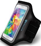 Galaxy S5 Armband  Stalion Sports Running and Exercise Gym Sportband Jet BlackLifetime Warranty Water Resistant  Sweat Proof  Key Holder