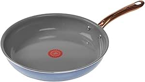 T-fal Preserve Ceramic, Ceramic Non Stick Fry Pan 12 Inch, Oven Broiler Safe 350F, Inoceram Glide Technology, Even Heat Base, Nonstick Cookware, Pots and Pans, Kitchen Frying Pan, Skillet, Blue