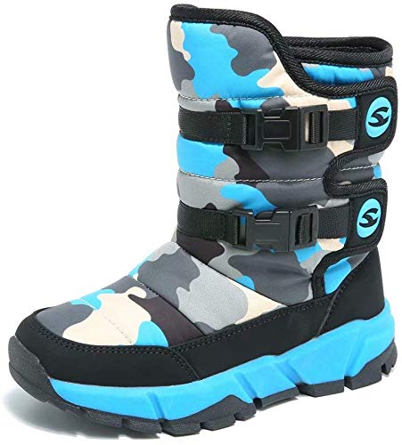 BODATU Boys Snow Boots Outdoor Waterproof Winter Kids Shoes