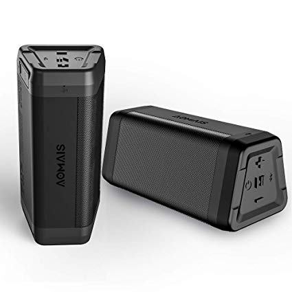 AOMAIS Real Sound 2 Packs True Wireless Stereo 10W Bluetooth Speakers Loud Bass 20 Hours Playtime IPX5 Waterproof Bluetooth 4.2 100ft Range Wireless Speakers for Phone, Outdoor, Travel Black