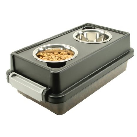 IRIS Small Elevated Feeder with Airtight Food Storage