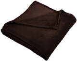 Pinzon Velvet Plush Blanket FullQueen Chocolate