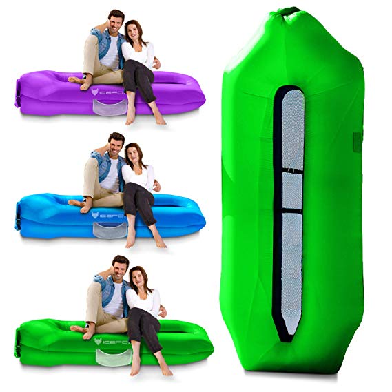 [2020 version]Icefox Inflatable Lounger Air Sofa, Inflatable Pool Floats ,Water Proof& Anti-Air Leaking Design-Ideal Couch, Cool Inflatable Chair for Hiking Gear, Beach Chair& Music Festivals