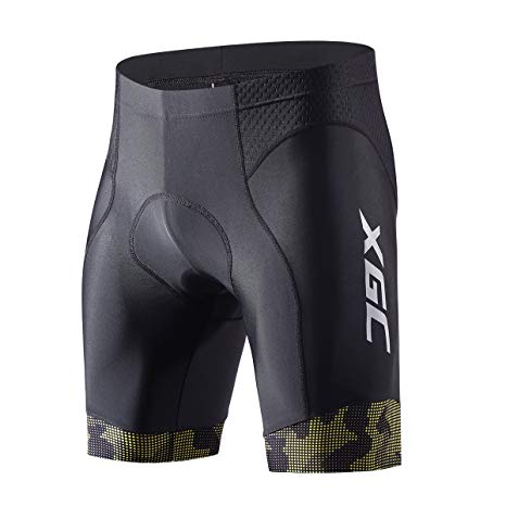 XGC Men's Cycling Shorts/Bike Shorts And Cycling Underwear With High-Density High-Elasticity And Highly Breathable 3D Sponge Padded