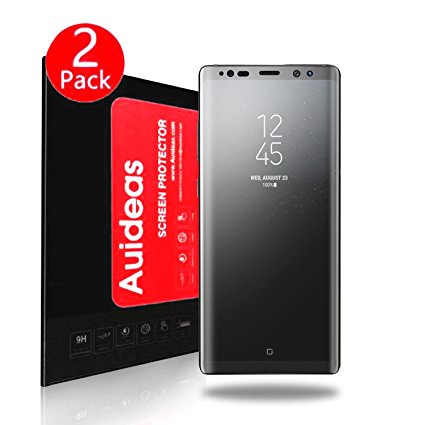 Note 8 Screen Protector [2-Pack], Auideas Full Screen Coverage 3D PET HD Screen Protector HD Clear Anti-Bubble Film for Samsung Note 8 2017.