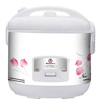 Maxware Automatic Rice Cooker with Non-Stick Inter Pot, Steamer and Rice Paddle Steamer (10-Cup)