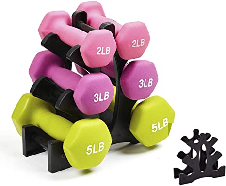 3-Tier Dumbbell Storage Rack Stand for Home Gym Exercise(Without Dumbbell)