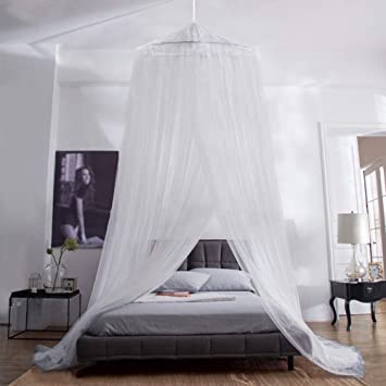 Aerb Mosquito Net Bed Canopy, Ultra Large Mosquito Net for Bed Indoor, Travel Net Outdoor, Finest Holes: Mesh 300, Quick Easy Installation, Fit Crib Round Single Double King Size Beds