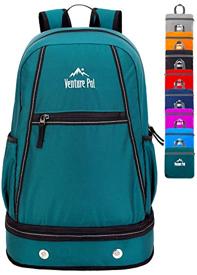 Venture Pal 35L Lightweight Packable Hiking Backpack with Wet Pocket & Shoes Compartment Travel Backpack for Men and Women