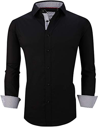 Alex Vando Mens Dress Shirts Regular Fit Long Sleeve Men Shirt