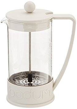 Bodum Brazil French Press Coffee Maker, 1-Liter, 34-Ounce, Off-White, 8-Cup