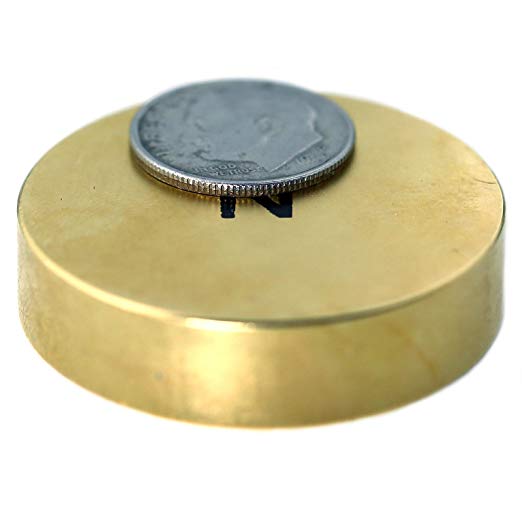 Applied Magnets® 1.5" x 3/8" Gold Magnetic Therapy Neodymium Disc Magnet