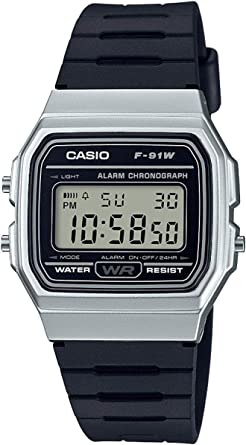 Casio Unisex Watch in Resin/Acrylic Glass with Date Display and LED Light - Water Resistance & Alarm