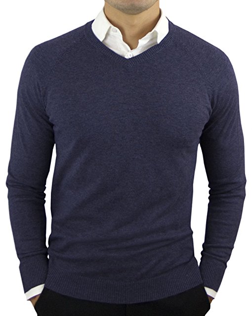 Comfortably Collared Men's Perfect Slim Fit V-Neck Sweater