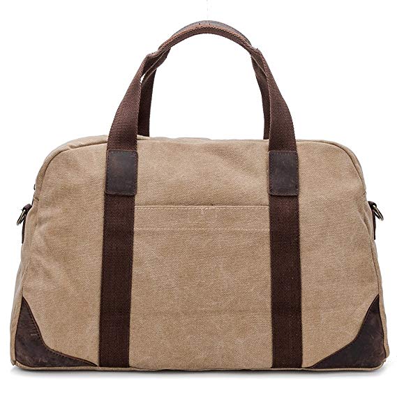 BUG Travel Duffle Bag Canvas Women Men Weekender Leather Unisex Duffle Bag